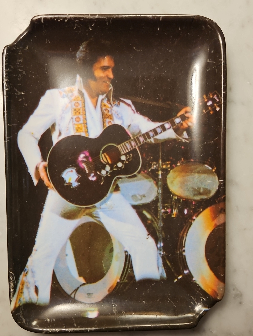 Elvis Presley Vintage Ashtray w/2 Cigarette Holders